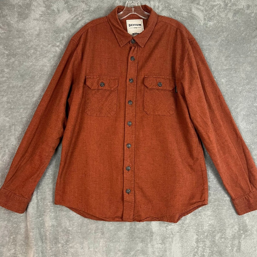 Devium Alder Long Sleeve Flannel Shirt Mens XL Durable Made in USA Heritage
